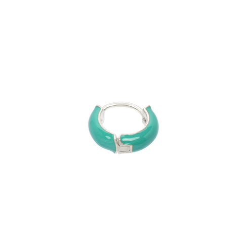 MEDITERRANEAN ENAMEL HUGGIE SILVER